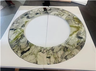 Luxury Marble White Beauty Dining Table Tops For Restaurants
