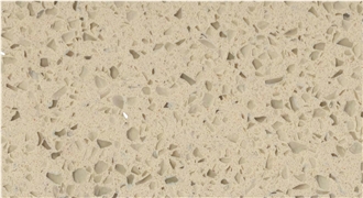Sparkling Beige Quartz Yellow Sparkle Crystal Quartz Tiles