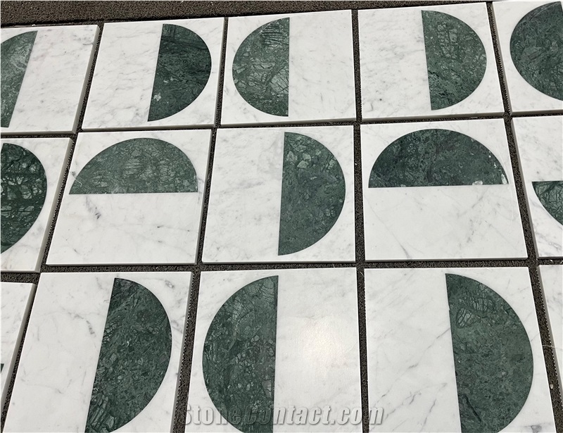 India Green And Carrara White Mosaic Pattern