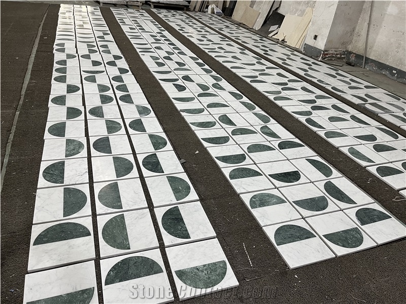 India Green And Carrara White Mosaic Pattern