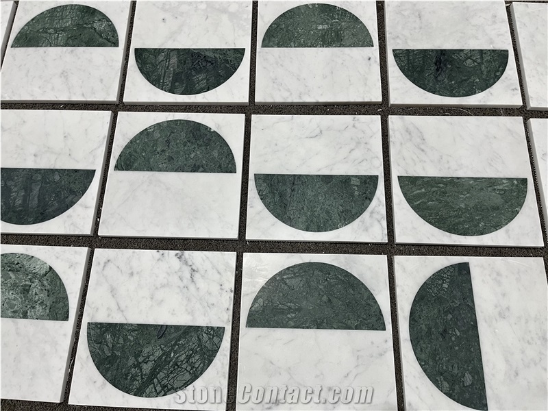India Green And Carrara White Mosaic Pattern