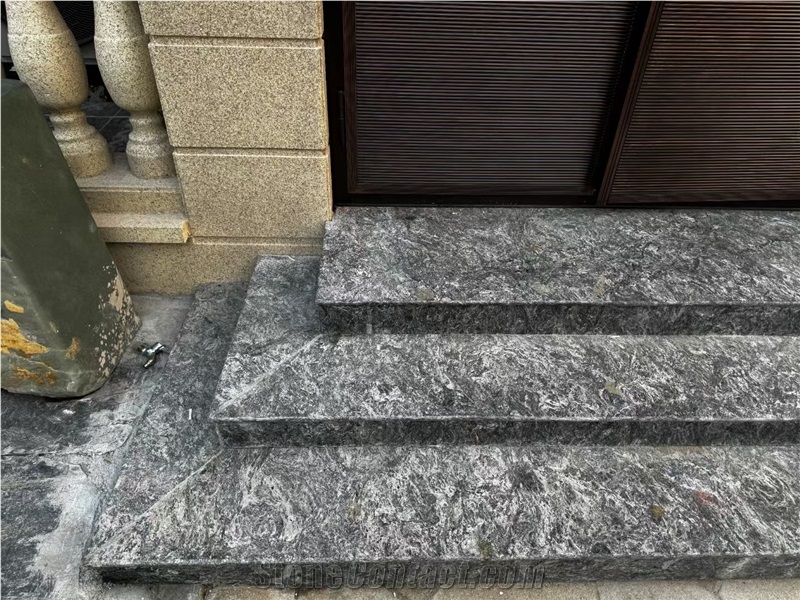 Brazil Black Gold Diamond Platinum Granite Slabs For Floor