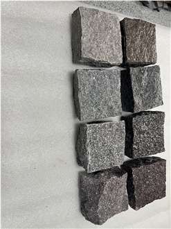 Porphyry Floor Paving Tiles Natural Split Cubes Stone