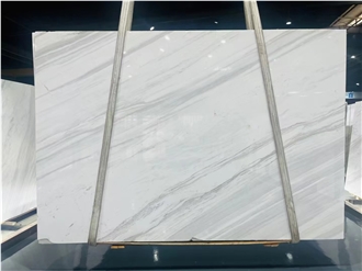 Polished White Volakas Marble Slabs