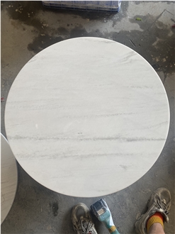 GOLDTOP New Sevic White Marble Table