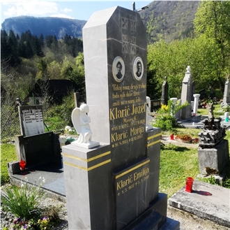 Hotavlje Tamni Grey Marble Gravestone, Headstone