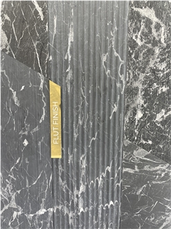 Bianco Nero Marble Flut Finish Slabs,Wall Panels By Antolini