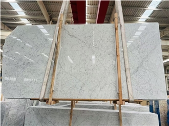 High Polished Italy Bianco Carrara White Marble Slabs