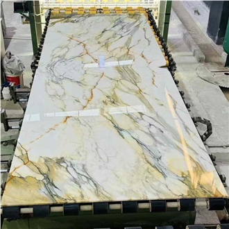 Italy Calacatta Gold Marble Slab And Tiles For Flooring
