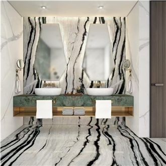 Popular Panda White Marble For Project Wall Floor Tile
