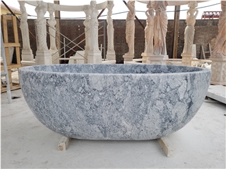 Stock Cheaper Big Gray Marble Bathtubs For Bathroom
