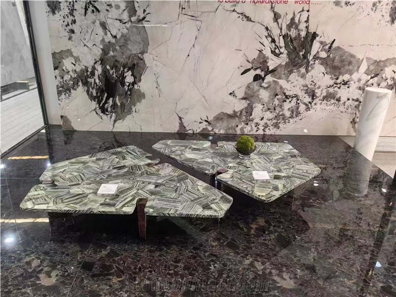Natural Stone Dinning Table Restaurant  Table Top