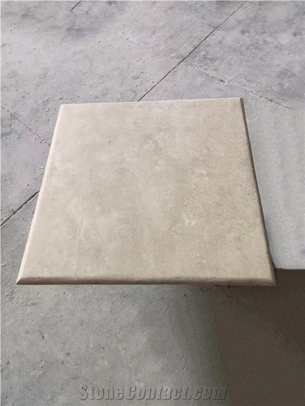 Square N Round Romano Travertine Stone Coffee Table Top