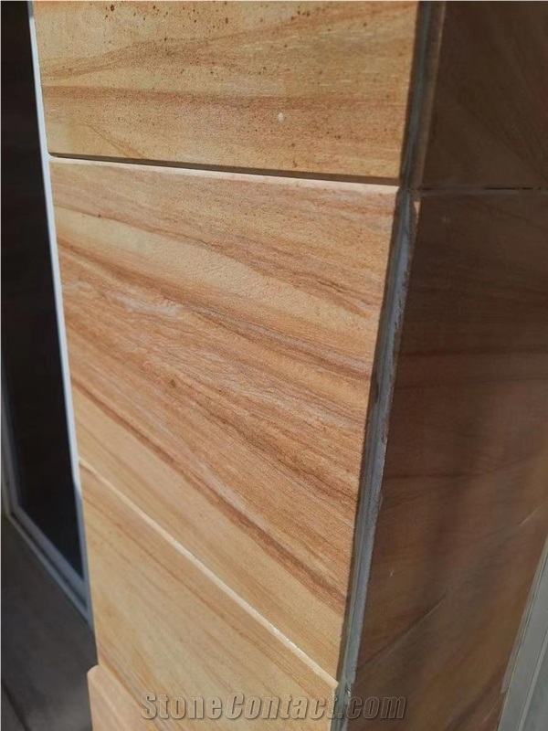 Teakwood Yellow Sandstone Wall Tiles