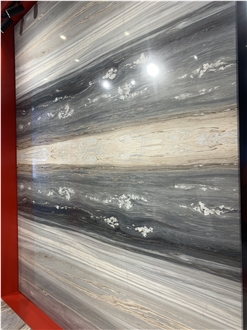 Palissandro Blue Sands Wave Marble Polished Slabs Tiles