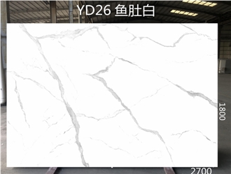 Elegant Calacatta White Marble Artificial Stone Slabs