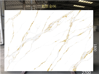 Promotional Price Calacatta Gold Artificial Quartz Slabs