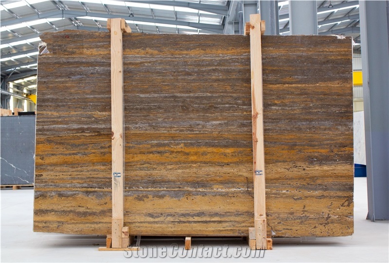 Travertine Titanium Slabs, 2Cm