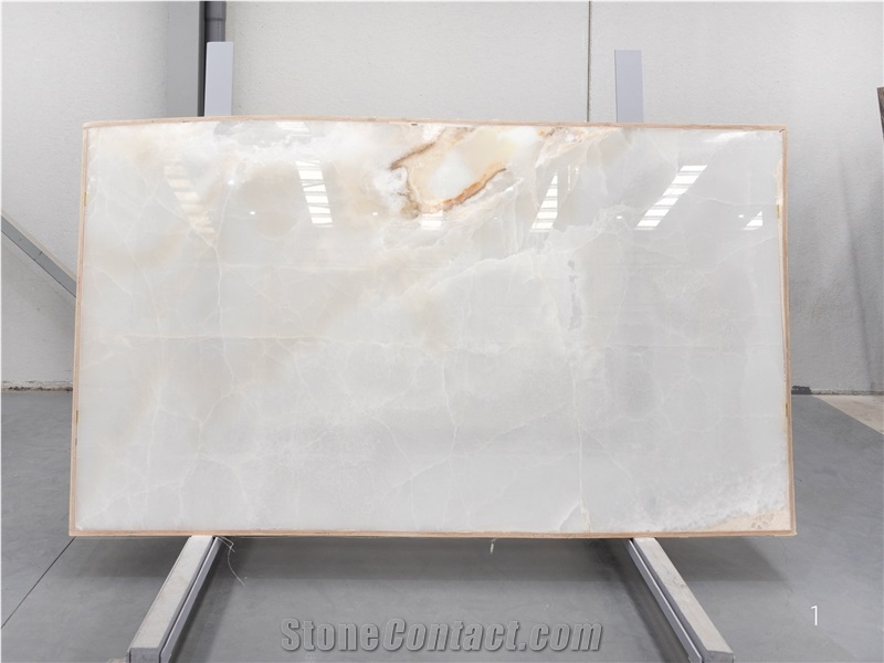 White Onyx Slabs, 2 Cm