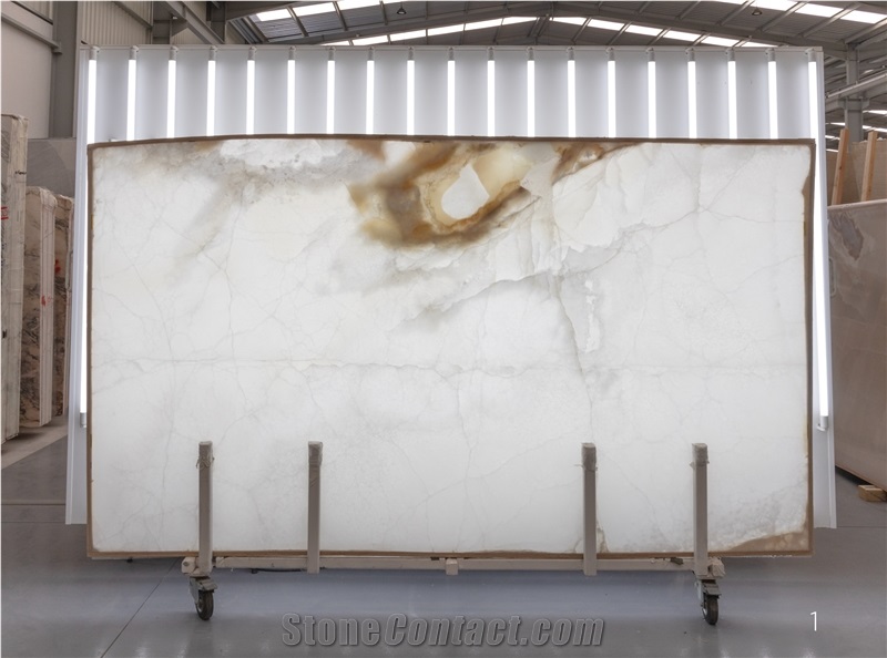 White Onyx Slabs, 2 Cm