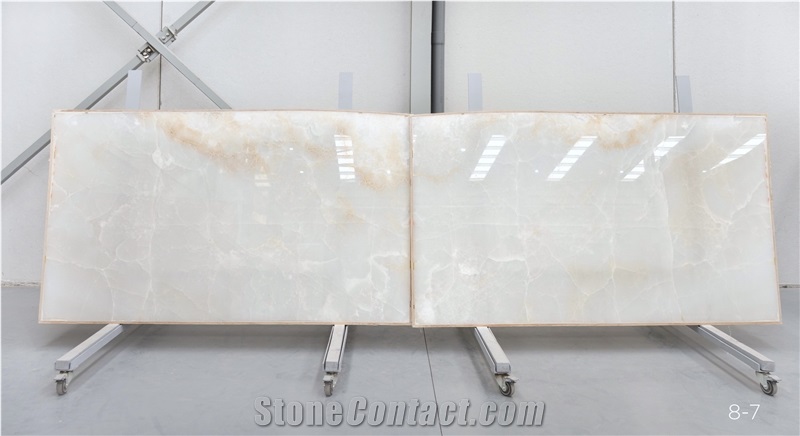 White Onyx Slabs, 2 Cm