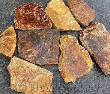 Rust Slate Flagstone Walling, Split Face Wall Stone