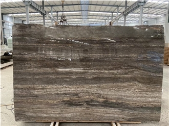 Silver Travertine Slabs Floor Tile