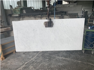 White Carrara Marble Polished Slabs Tiles