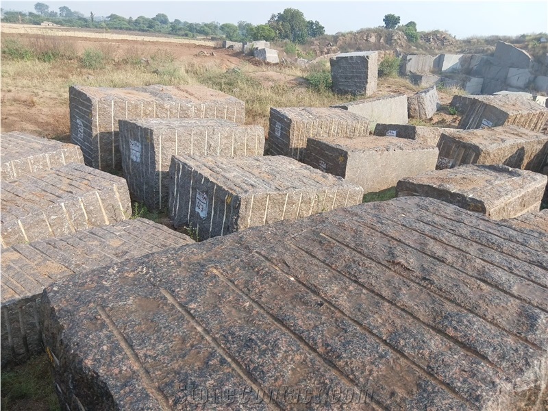 Tan Brown Granite Blocks