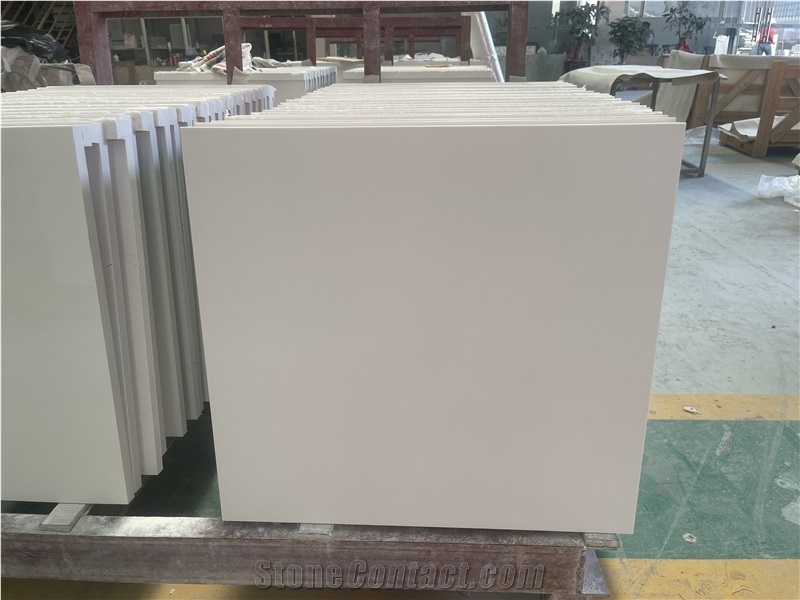Pure White Quartz Solid Surface Table Tops