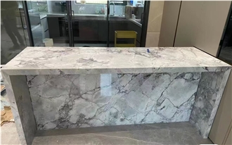Brazil Grey Super White Quartzite Island Tops For Kitchen