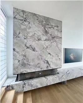 Brazillian Grey Super White Quartzite Wall Cladding Tiles