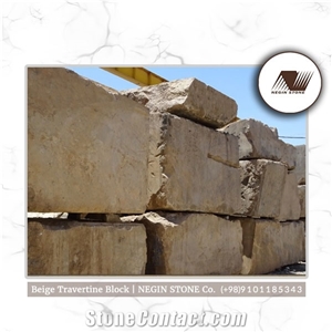 Beige Travertine Blocks
