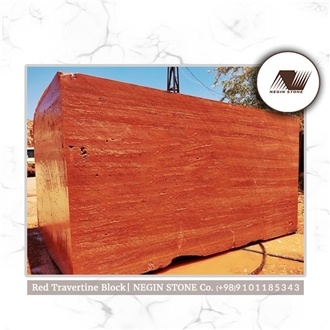 Red Travertine Blocks
