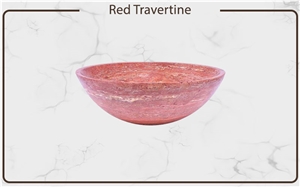 Red Travertine Wash Sinks