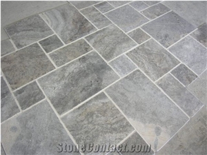 Silver Travertine Pattern Set