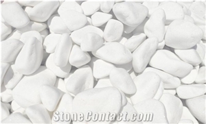 Pure White Pebbles, Thassos Marble Pebble Stone