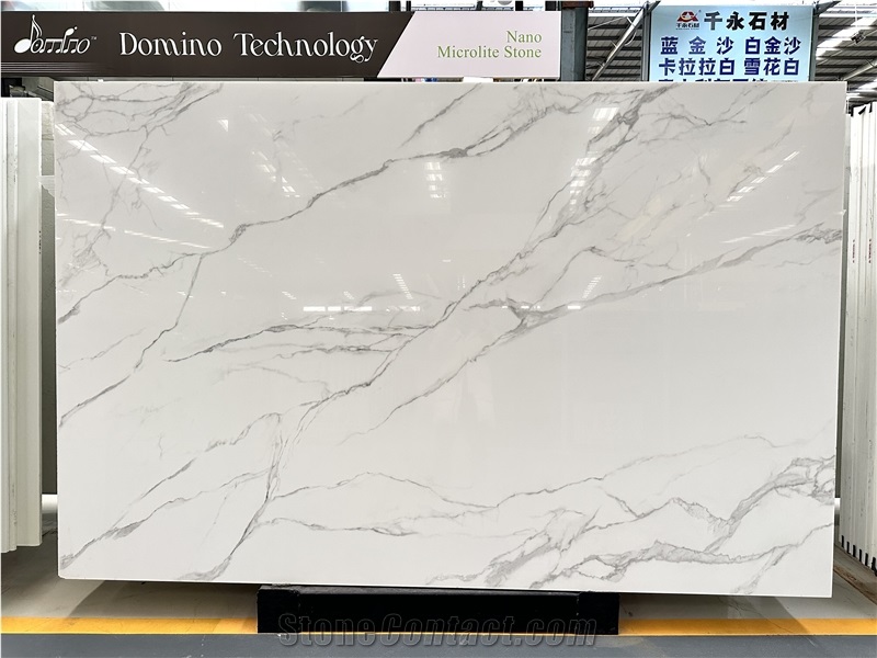 Statuario Nano Stone Slabs  For Wall & Floor