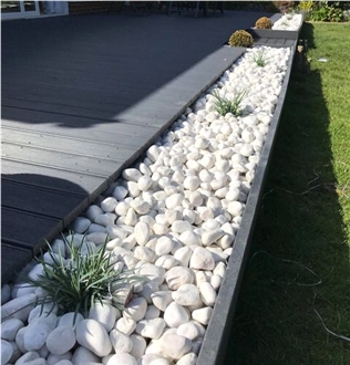 Tumbled White Marble Decorative Pebble Stone