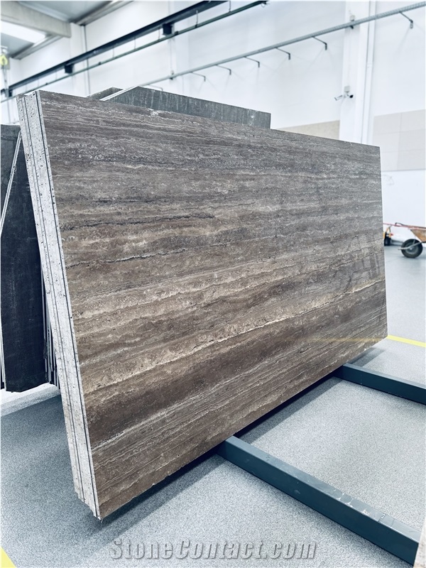 Dark Silver Travertine Slabs