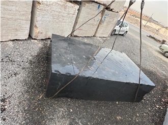 Persian Black Maku Marble Rough Block