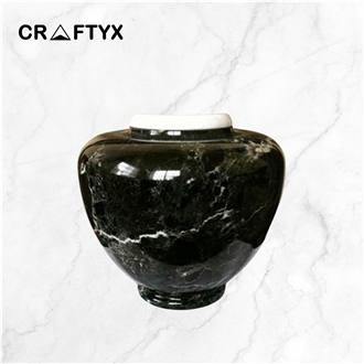 Black Zebra Marble Cremation Urns