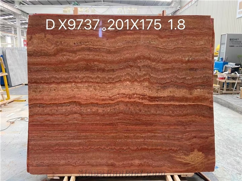 Iran Red  Travertine Slabs