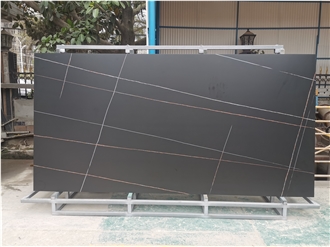 Lauren King Black Porcelain Slabs 12Mm Glossy