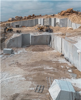 White Namibe Marble Quarry