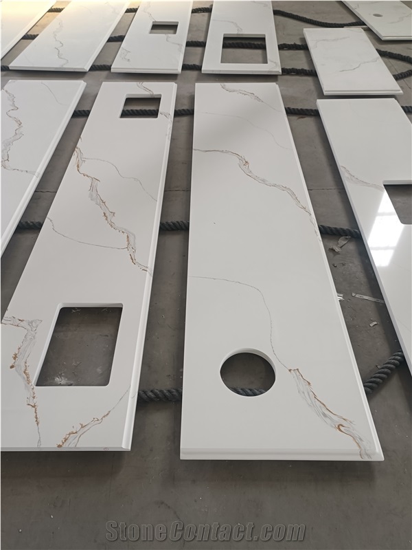 Calacatta Artificial Stone Kitchen Countertop For Sale