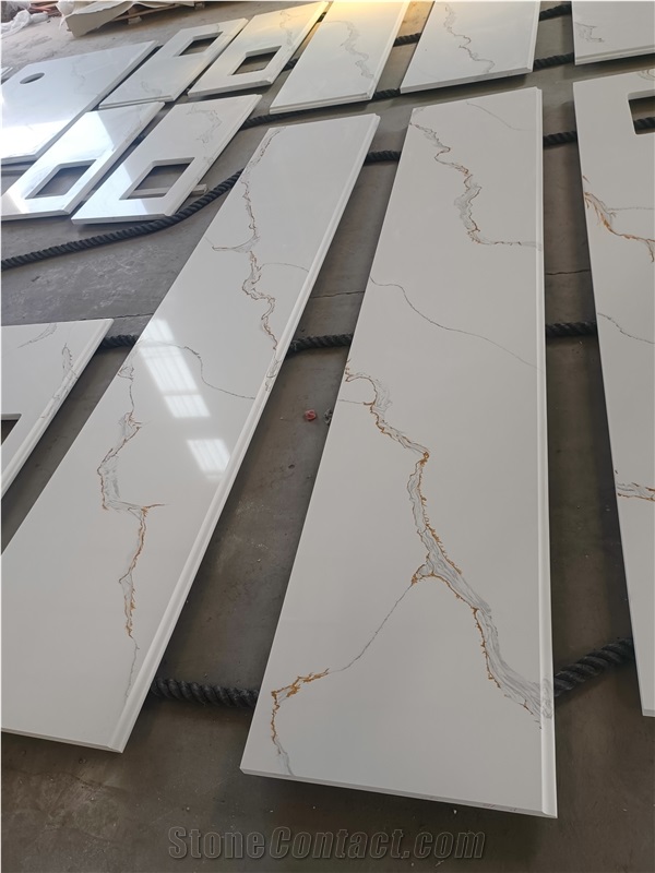 Calacatta Artificial Stone Kitchen Countertop For Sale