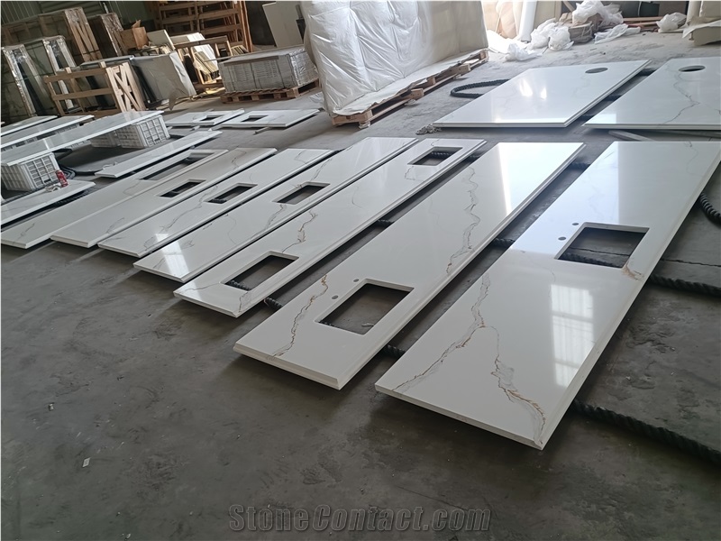 Calacatta Artificial Stone Kitchen Countertop For Sale