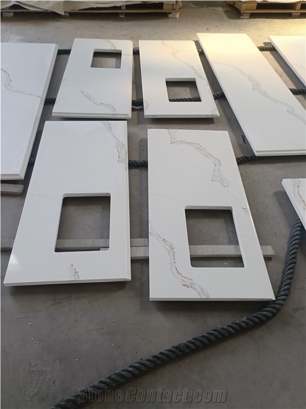 Calacatta Artificial Stone Kitchen Countertop For Sale