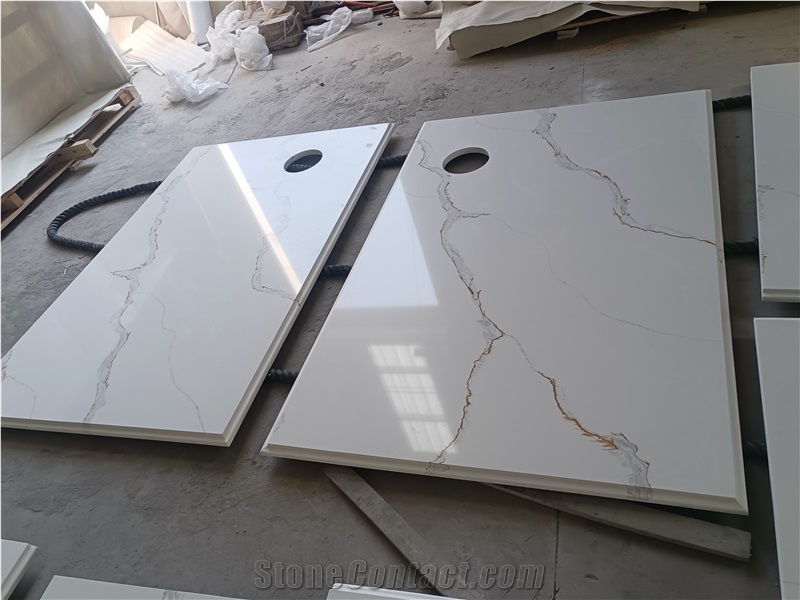 Calacatta Artificial Stone Kitchen Countertop For Sale